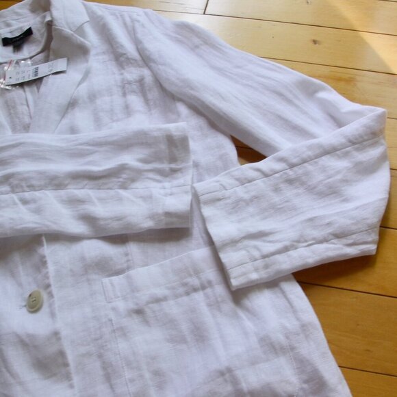 J.Crew 100% linen white light weight Jacket size 6 - Picture 5 of 8